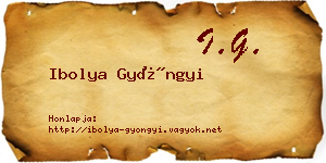 Ibolya Gyöngyi névjegykártya