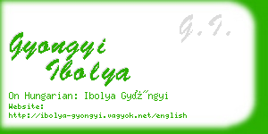 gyongyi ibolya business card